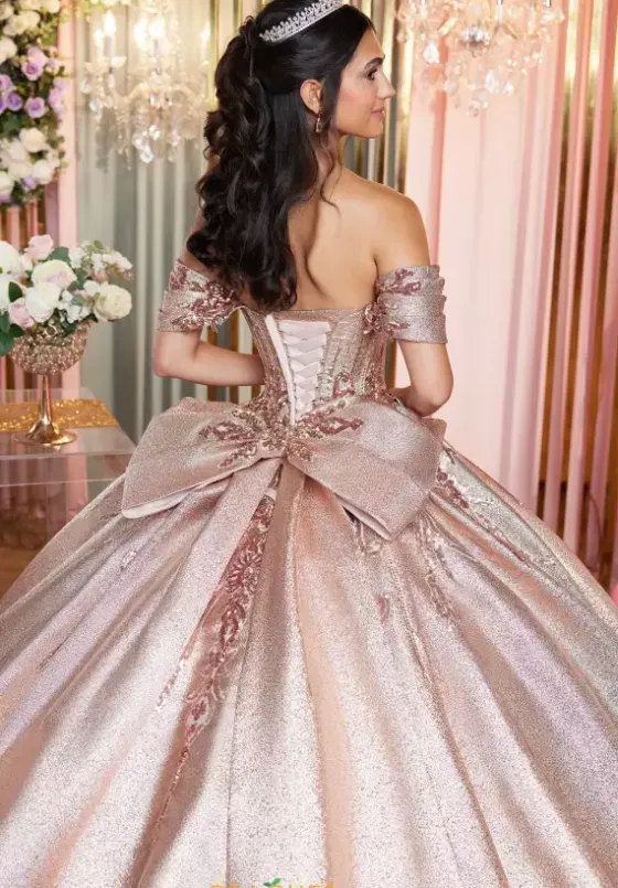 Sweet Sixteen|Plus Sized Quince Dresses^Vizcaya Quinceanera 89519 Rose Gold