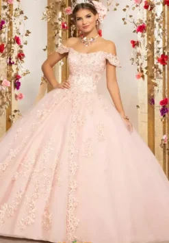 Plus Sized Quince Dresses|Sweet Sixteen^Vizcaya Quinceanera 89231 Blush