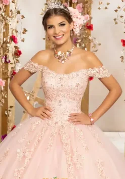 Plus Sized Quince Dresses|Sweet Sixteen^Vizcaya Quinceanera 89231 Blush