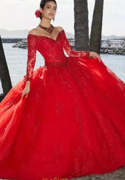 Quince Dresses With Sleeves|Plus Sized Quince Dresses^Vizcaya Quinceanera 89360