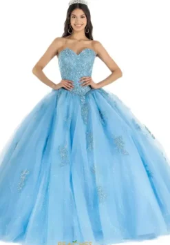 Plus Sized Quince Dresses|Sweet Sixteen^Vizcaya Quinceanera 60152 French Blue