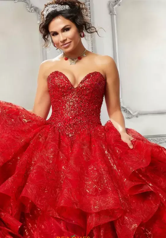 Plus Sized Quince Dresses|Sweet Sixteen^Vizcaya Quinceanera 89312 Red
