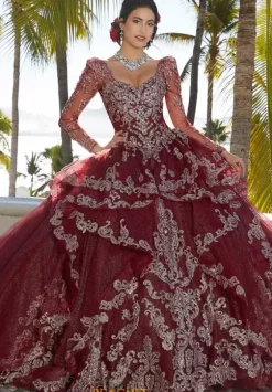 Sweet Sixteen|Quince Dresses With Sleeves^Vizcaya Quinceanera 89352