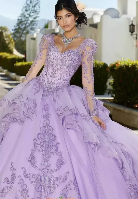 Sweet Sixteen|Quince Dresses With Sleeves^Vizcaya Quinceanera 89352