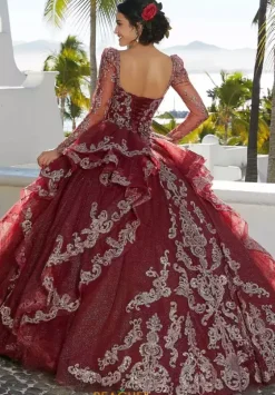 Sweet Sixteen|Quince Dresses With Sleeves^Vizcaya Quinceanera 89352