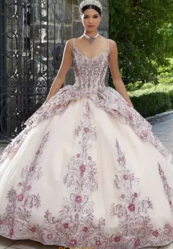 Plus Sized Quince Dresses|Sweet Sixteen^Vizcaya Quinceanera 89338 Sugarplum