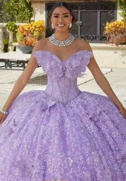 Plus Sized Quince Dresses|Sweet Sixteen^Vizcaya Quinceanera 34092 Orchid