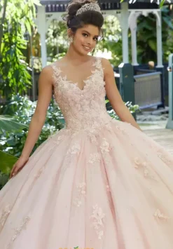 Plus Sized Quince Dresses|Sweet Sixteen^Vizcaya Quinceanera 89244 Blush