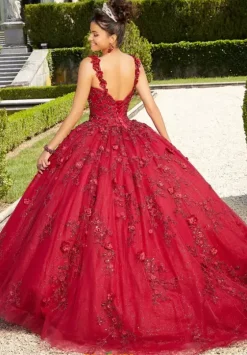 Plus Sized Quince Dresses|Sweet Sixteen^Vizcaya Quinceanera 60133 Wine