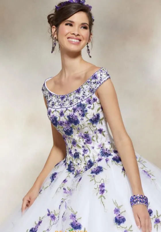 Plus Sized Quince Dresses|Sweet Sixteen^Vizcaya Quinceanera 34005 White