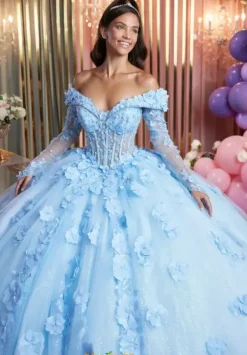 Quince Dresses With Sleeves|Plus Sized Quince Dresses^Vizcaya Quinceanera 89505