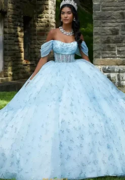 Sweet Sixteen|Plus Sized Quince Dresses^Vizcaya Quinceanera 89450 Light Blue