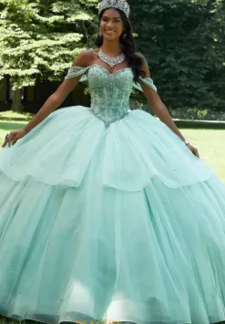 Sweet Sixteen|Plus Sized Quince Dresses^Vizcaya Quinceanera 89449 Sage
