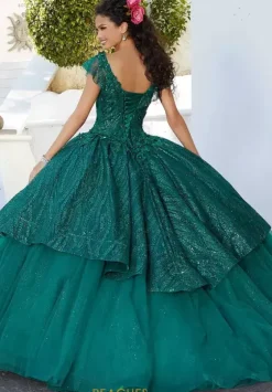 Plus Sized Quince Dresses|Sweet Sixteen^Vizcaya Quinceanera 60162 Emerald