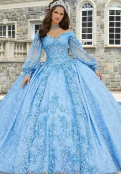 Sweet Sixteen|Quince Dresses With Sleeves^Vizcaya Quinceanera 89411