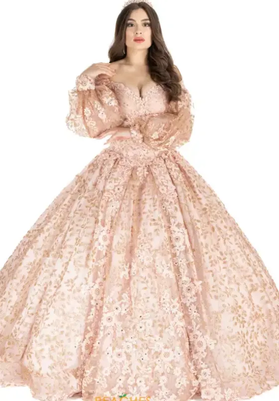 Sweet Sixteen|Quince Dresses With Sleeves^Vizcaya Quinceanera 89411