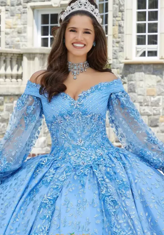 Sweet Sixteen|Quince Dresses With Sleeves^Vizcaya Quinceanera 89411