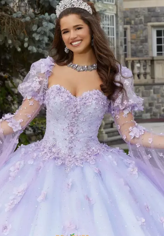 Sweet Sixteen|Quince Dresses With Sleeves^Vizcaya Quinceanera 60174