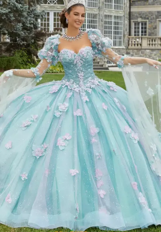 Sweet Sixteen|Quince Dresses With Sleeves^Vizcaya Quinceanera 60174