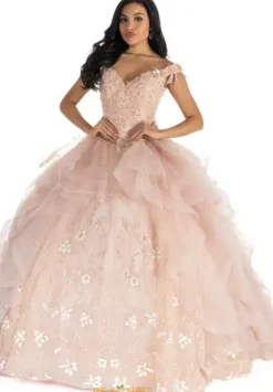 Plus Sized Quince Dresses|Sweet Sixteen^Vizcaya Quinceanera 89303 Blush