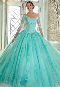 Quince Dresses With Sleeves|Plus Sized Quince Dresses^Vizcaya Quinceanera 89339