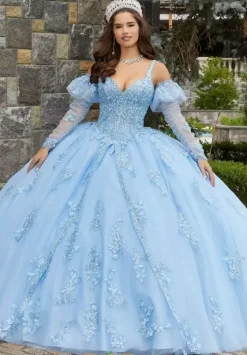 Sweet Sixteen|Quince Dresses With Sleeves^Vizcaya Quinceanera 89407