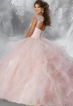 Plus Sized Quince Dresses|Sweet Sixteen^Vizcaya Quinceanera 89198 Ivory/Champagne
