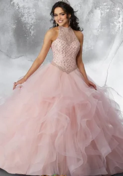 Plus Sized Quince Dresses|Sweet Sixteen^Vizcaya Quinceanera 89189 Blush