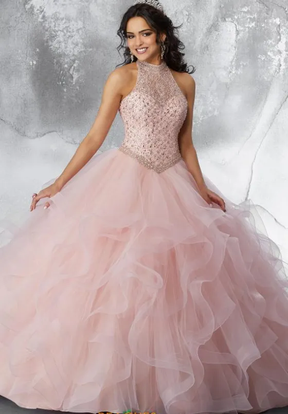 Plus Sized Quince Dresses|Sweet Sixteen^Vizcaya Quinceanera 89189 Blush