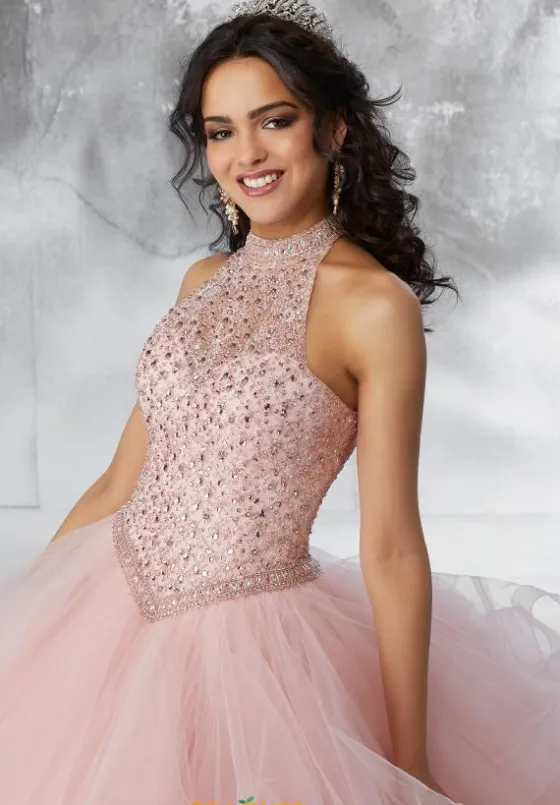 Plus Sized Quince Dresses|Sweet Sixteen^Vizcaya Quinceanera 89189 Blush