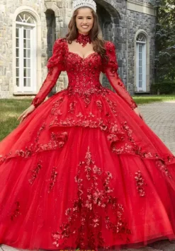 Quince Dresses With Sleeves|Plus Sized Quince Dresses^Vizcaya Quinceanera 60172