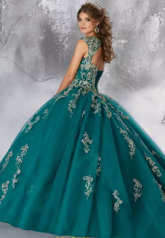 Plus Sized Quince Dresses|Sweet Sixteen^Vizcaya Quinceanera 89196 Emerald