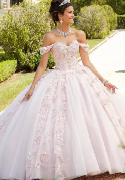 Plus Sized Quince Dresses|Sweet Sixteen^Vizcaya Quinceanera 89301 Blush