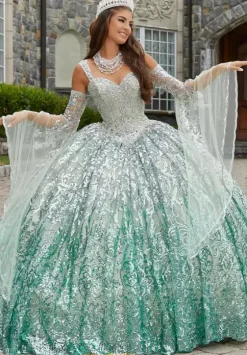 Sweet Sixteen|Quince Dresses With Sleeves^Vizcaya Quinceanera 89401