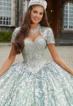 Sweet Sixteen|Quince Dresses With Sleeves^Vizcaya Quinceanera 89401