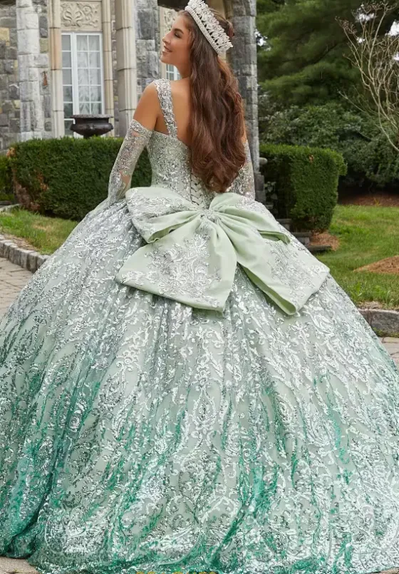 Sweet Sixteen|Quince Dresses With Sleeves^Vizcaya Quinceanera 89401