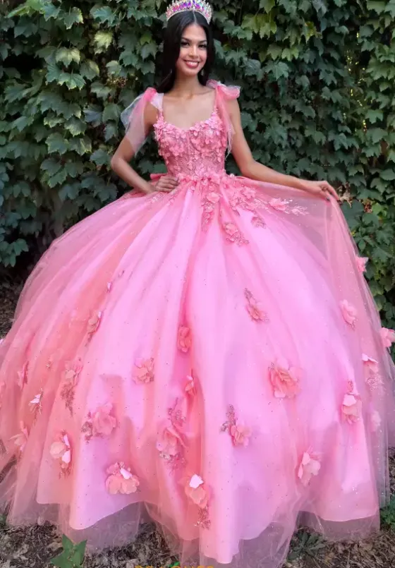 Sweet Sixteen|Plus Sized Quince Dresses^Vizcaya Quinceanera PH1005SP Coral/New Bubble