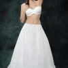 Accessories^ White Tulle Drawstring Slip Floor Length Size 90